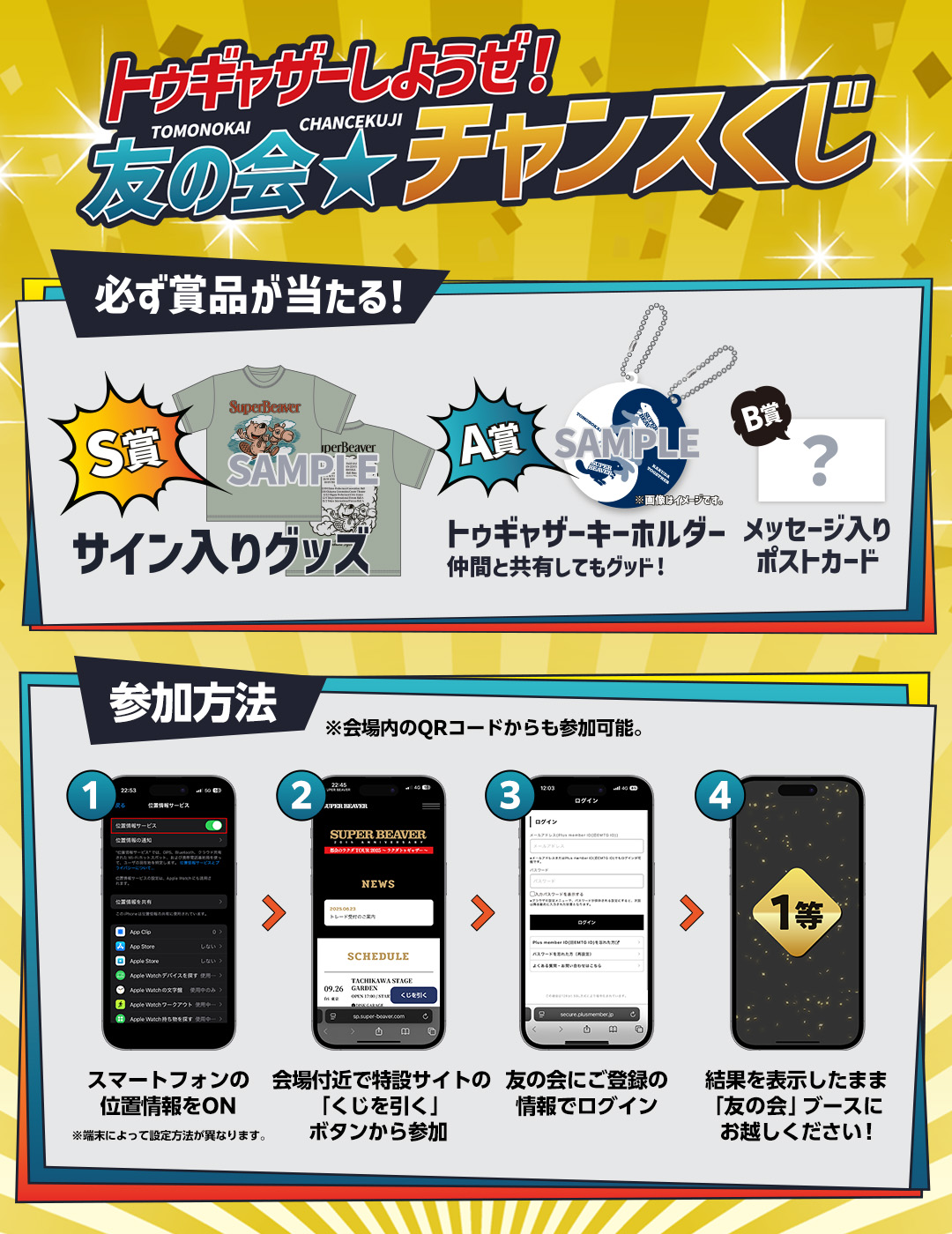 superbeaver 友の会スクラッチ 特賞 トランプ 都会のラクダ TOUR 2025 ～ラクダトゥギャザー～』会場にて